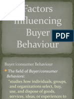 Factors Influencing Buyer Behaviour