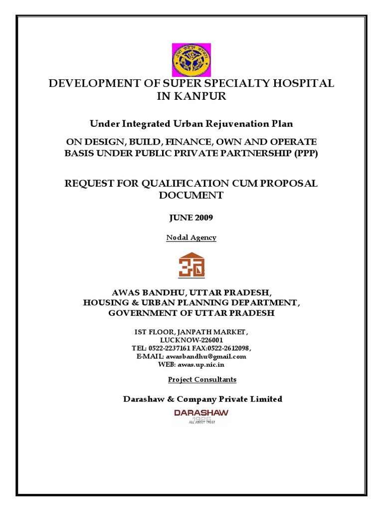 RFQ Cum RFP SAMPLE | PDF | Request For Proposal | Hospital