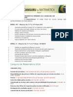 Conteúdo Programático Mínimo Do Canguru de Matemática Brasil