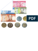 Dinero para Recortar Moneda Chilena