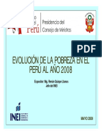 Evolución Pobreza Perú 2008