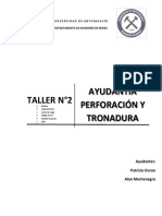 Taller PYT 2: Cálculos de parámetros de tronadura