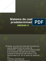 Unidad 5 Sistema de Costos Predeterminados