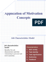 Application of Motivation Concepts