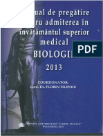 Biologie- Teste Admitere 2013 umf Carol Davila