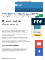 Ordenar Una Lista Aleatoriamente en Excel - Excel Total