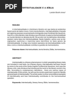 Intertextualidade e Bíblia