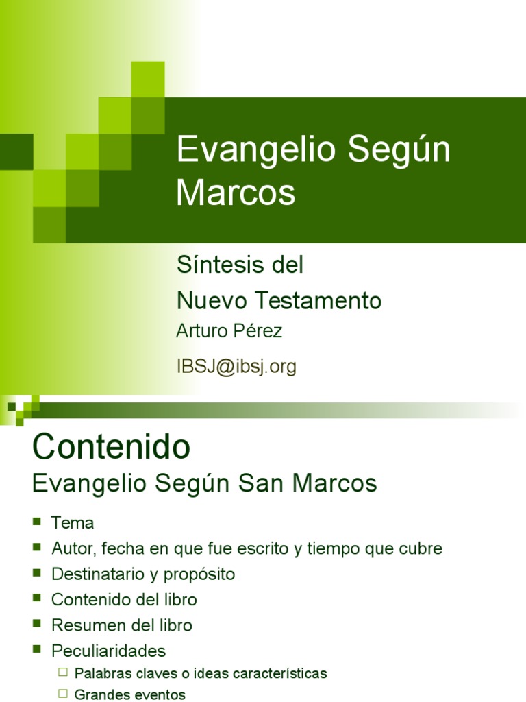 Evangelio de Marcos | PDF | Ministerio de jesus | Evangelio de Marcos