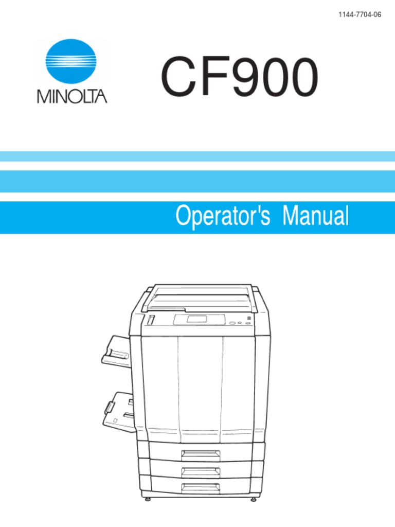 CF900 Operator Manual PDF | PDF | Photocopier | Touchscreen
