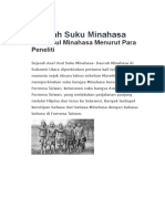 Sejarah Suku Minahasa