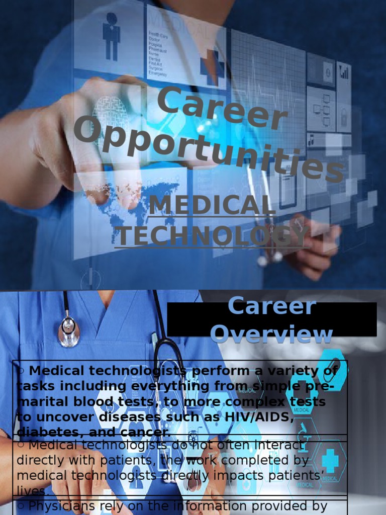 Career Opportunities in Medical Technology | Pathology | Medicine