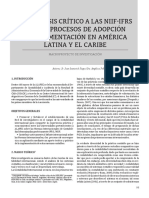 Un Analisis Critico A Las NIIF y A Los Procesos de Adopcion e Implementacion en America Latina y El Caribe