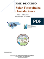 Informe Curso Energía Solar Fotovoltaica Con Instalaciones PIR FHIS 2013 Gudemos