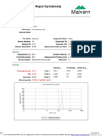 Size Distribution Report by Intensity: Sample Details