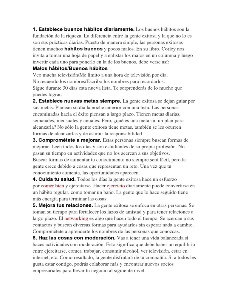 21 Pasos para el Éxito Personal | PDF | Crecimiento personal y ...