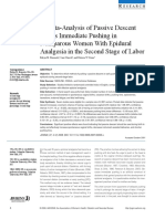 A Meta-Analysis of Passive Descent Versus Immediate Pushing in Nulliparous