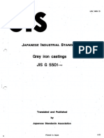 JIS G5501 1995 Gray Iron Castings