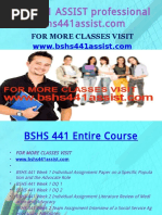 BSHS 441 ASSIST Professional Tutor Bshs441assist.com