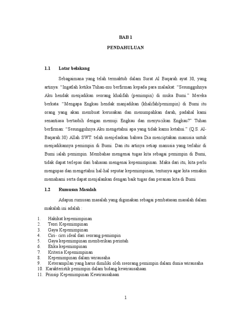 Kepemimpinan Dalam Kewirausahaan Docx