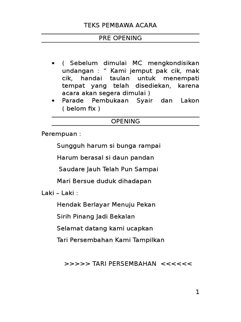 17 ++ Contoh teks susunan acara pentas seni di sekolah yang baik dan benar 