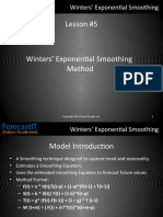 Forecast It 5. Winters' Exponential Smoothing