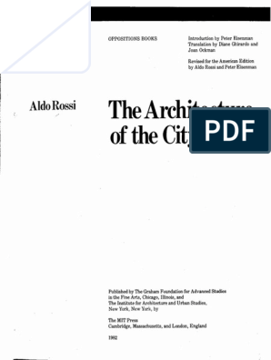 Aldo The Architecture of The City OCR Parts Missing PDF Autonomy | Modernism