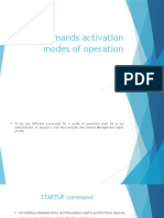 Commands Activation Modes of Operation