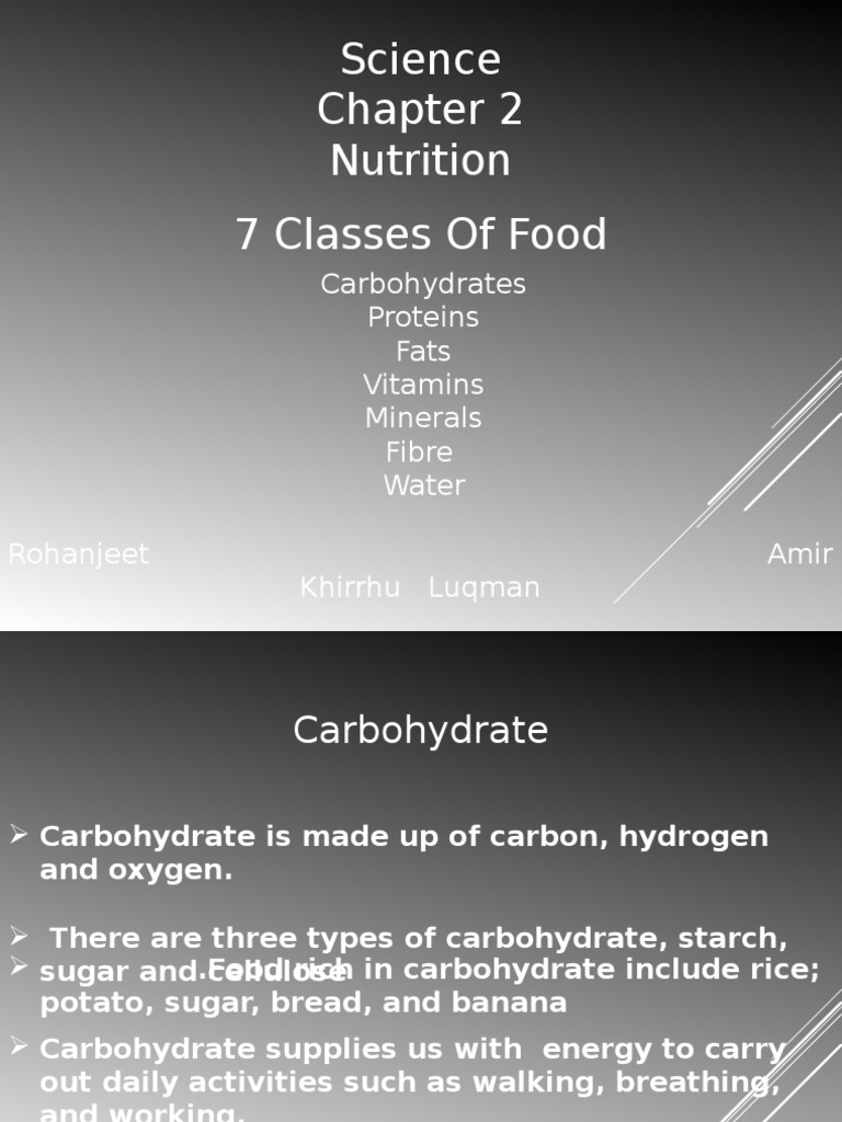 Overview of Food Types and Nutrition | PDF