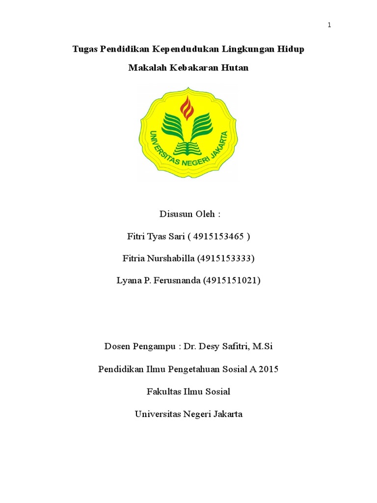 Makalah Kebakaran Hutan Lengkap
