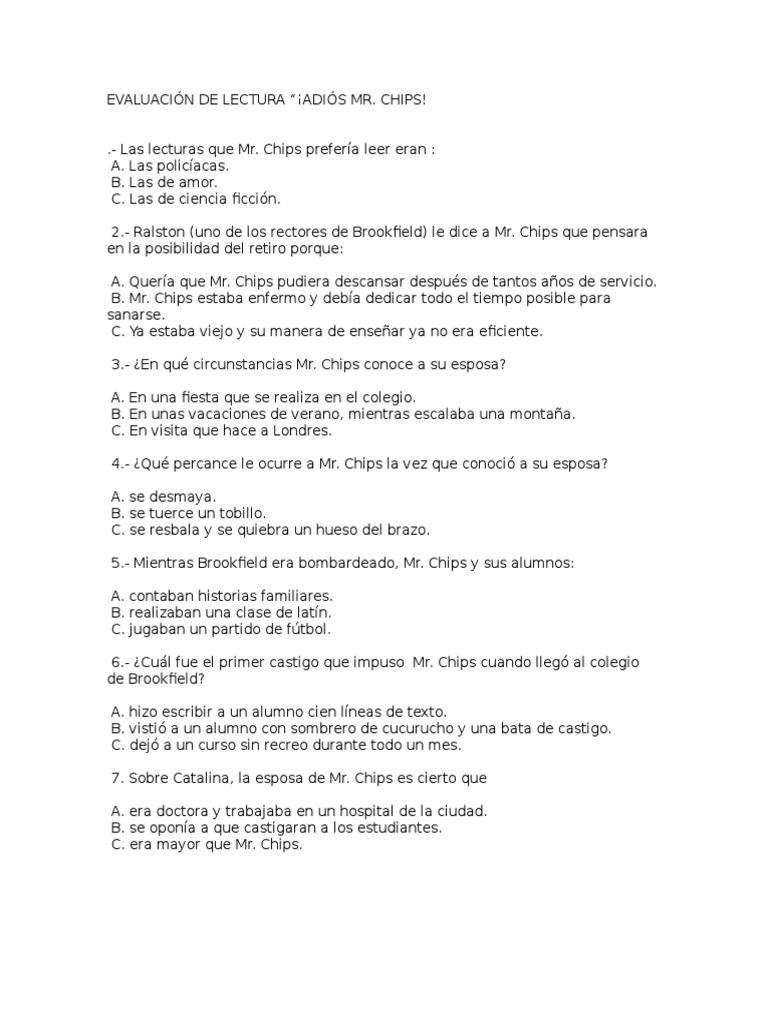 Evaluación de 