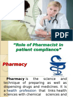 Role of Pharmacist in Patient Compliance