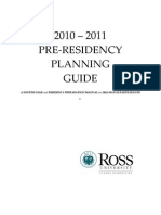 Ross University 2010-2011 Pre-Residency Planning Guide