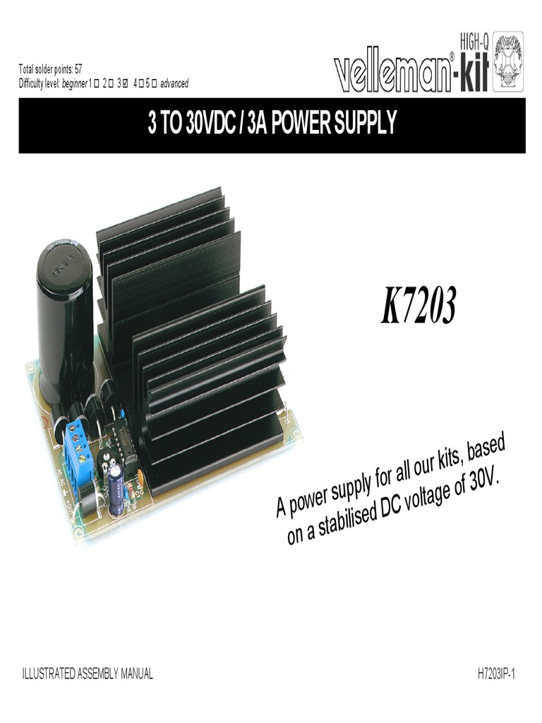 3-30v 3A Power Supply Circuit Manual | PDF | Transformer | Power Supply