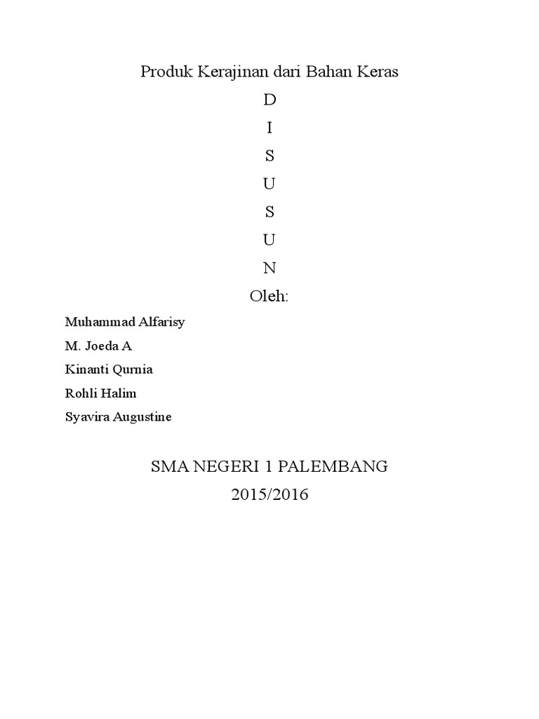 Produk Kerajinan Dari Bahan Keras