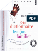 Petit Dictionnaire Du Fran 231 Ais Familier PDF