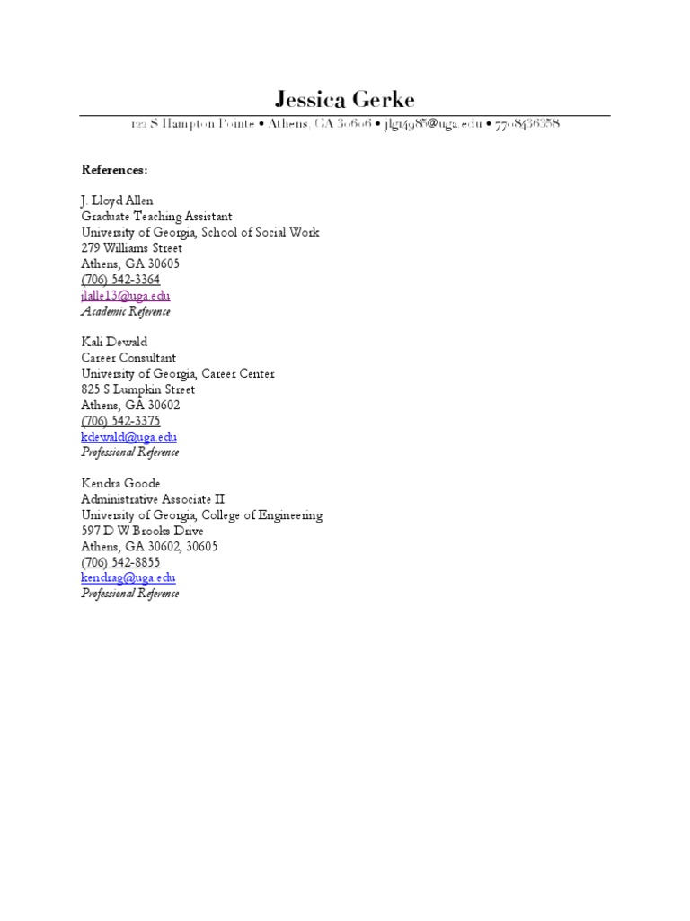 References Portfolio PDF