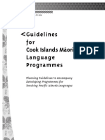 Guidelines For Cook Islands Mŕori Language Programmes