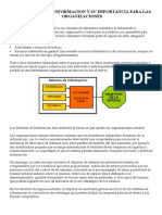 Los Sistemas de Informacion y Su Importancia para Las Organizaciones