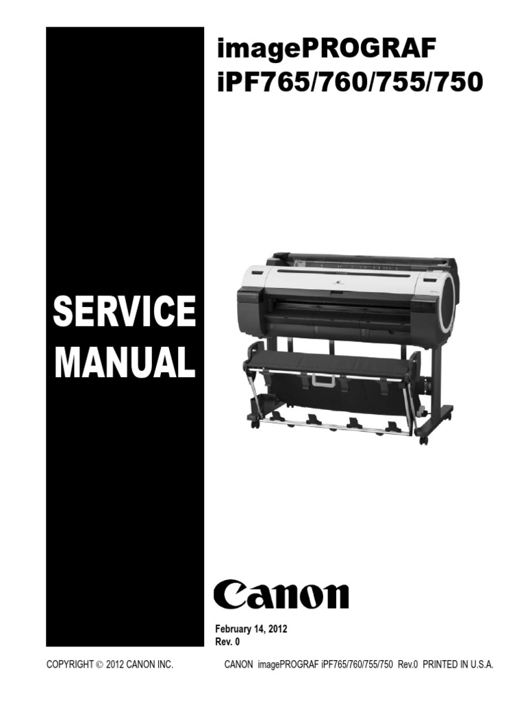 Canon Ipf760 - Service Manual | Printer (Computing) | Signal
