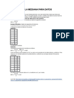 Cálculo de La Mediana para Datos Agrupados