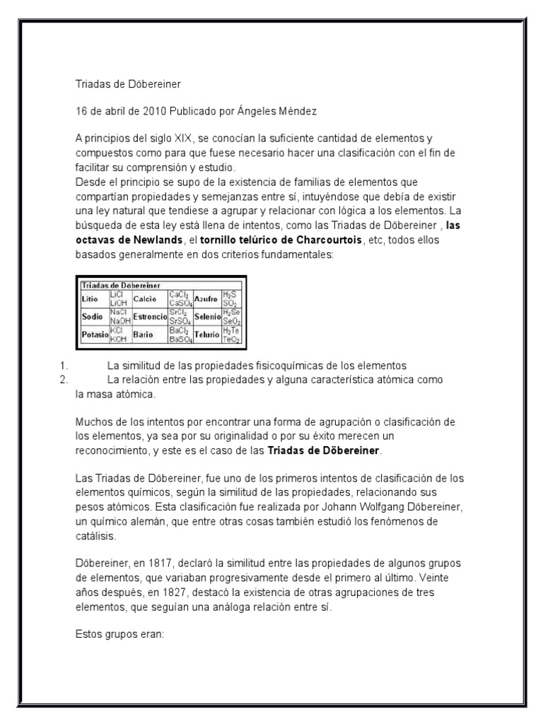 Ley de Las Octavas de Newlands