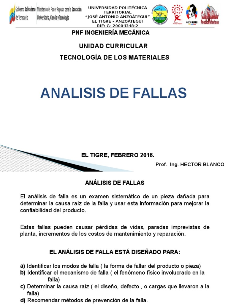 Analisis De Fallas Pdf Fatiga Material Acero