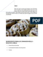 Cinnamon Rolls Receta