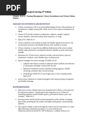 Urinary Incontinence and Chronic Kidney Disease - Important Points(1)-2