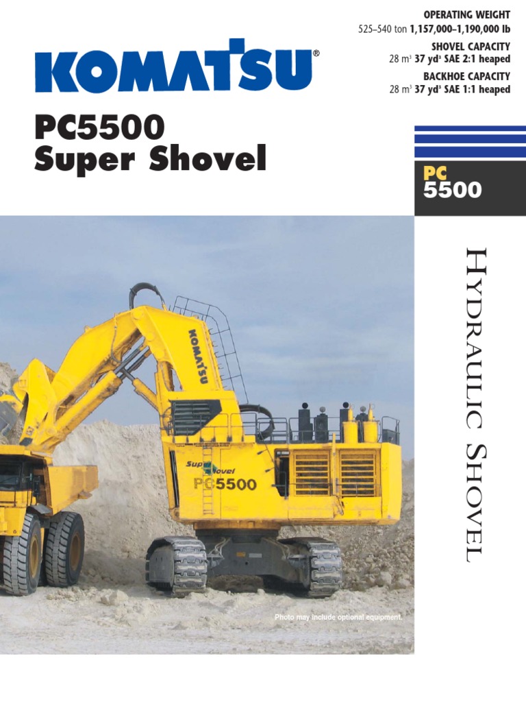 Komatsu PC5500 Super Shovel Specs | PDF | Technology & Engineering
