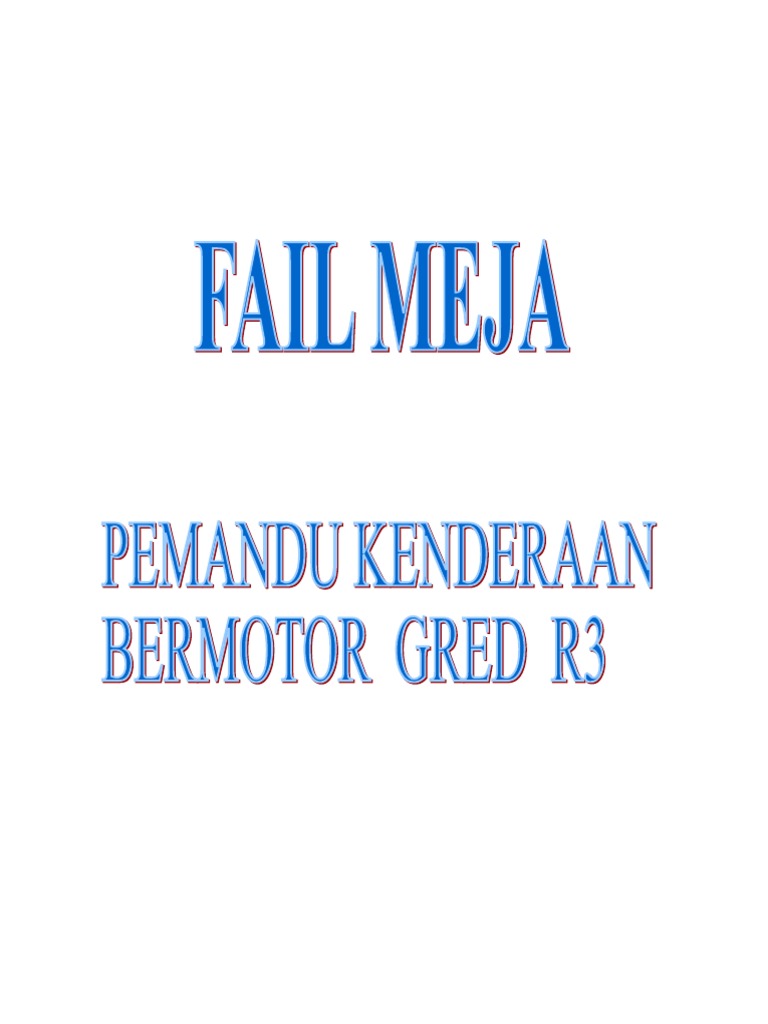 Fail Meja Pemandu  PDF
