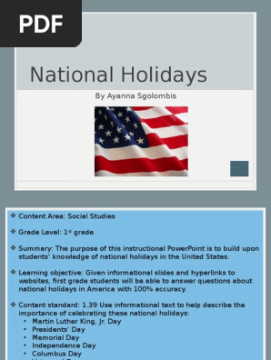 Instructional Powerpoint Thanksgiving Memorial Day