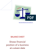 Balance Sheet/ Statement of financial position