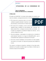 Diagnóstico situacional de la comunidad de Huanchac