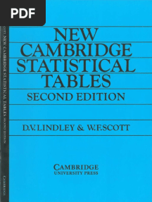 New Cambridge Statistical Tables PDF